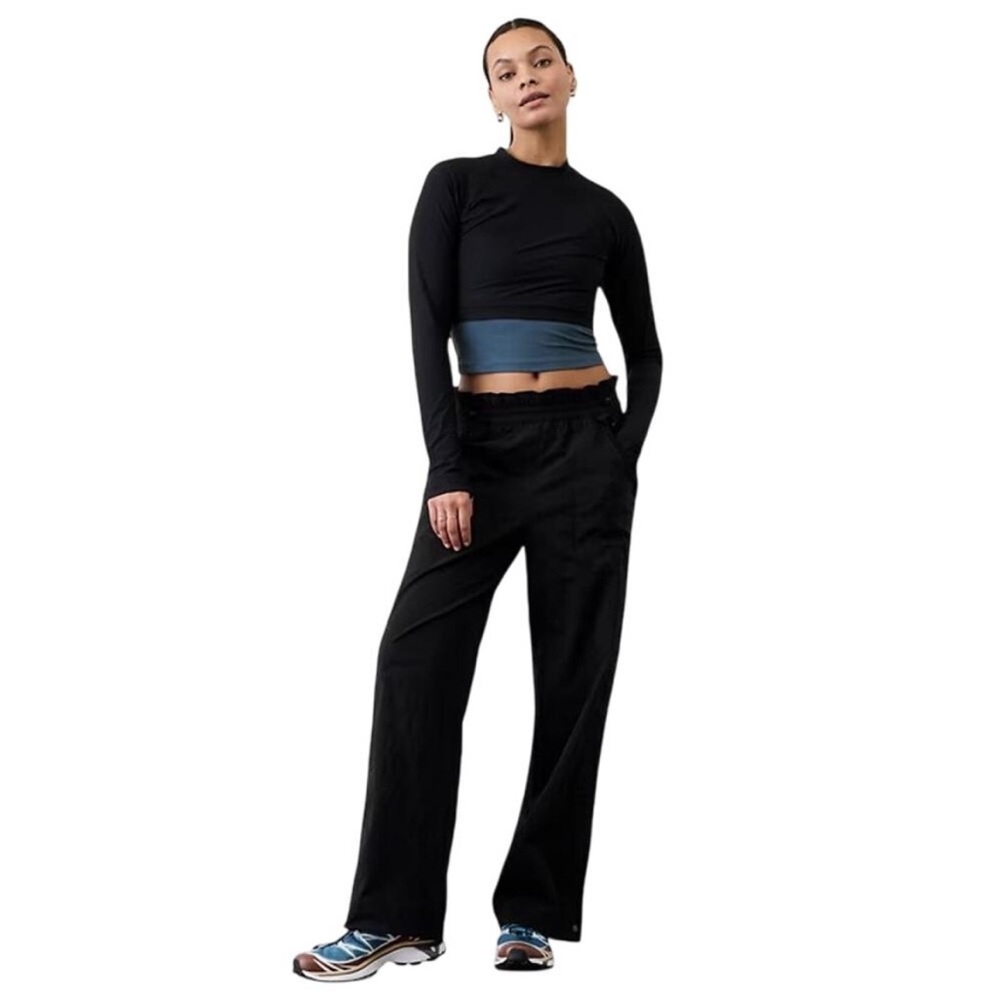 Athleta Women’s Trekkie Parachute Pants Black SZ 12